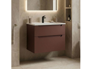 Mueble para lavabo «Messina 65 v2» - 65 x 45 x 55 cm - Rojo mate 2