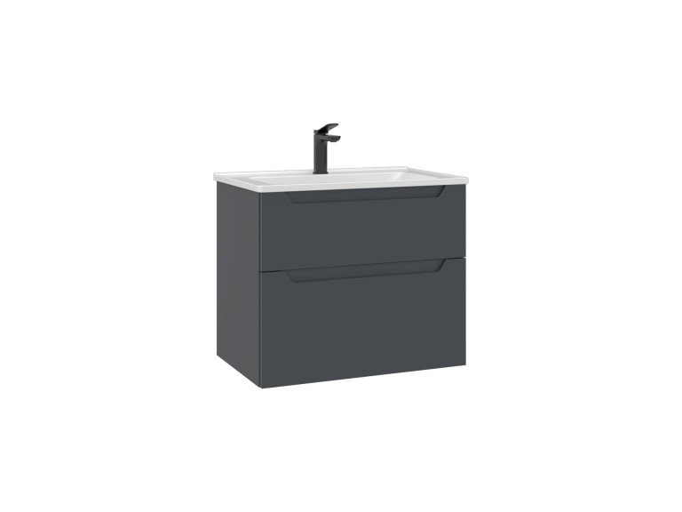 Mueble para lavabo «Messina 65 v2» - 65 x 45 x 55 cm - Antracita mate