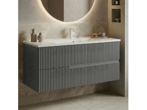 Mueble para lavabo «Moonlight 120» - 121 x 51 x 51 cm - Gris mate 2