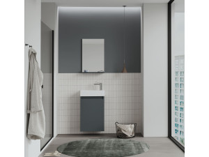 Conjunto de mueble con lavabo y espejo (2 piezas) «Conza 45» - 45 x 26 x 75 cm - Antracita mate 2
