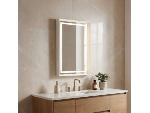 Espejo decorativo de madera «Craft 60 x 90 v2» - 60 x 10 x 90 cm - Blanco mate 2