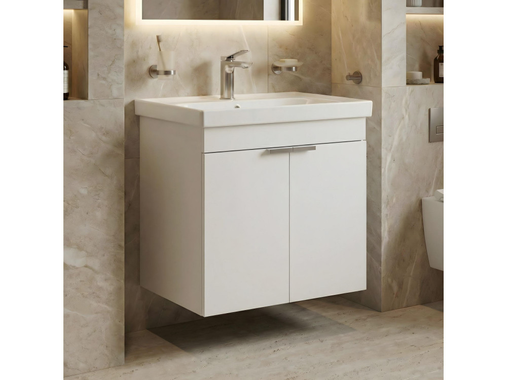Mueble para lavabo «Desna 60» - 60 x 45 x 58 cm - Blanco mate