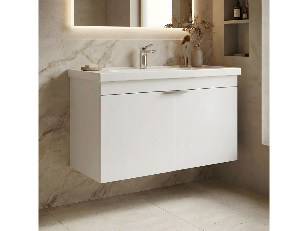 Mueble para lavabo «Desna 80» - 80 x 45 x 58 cm - Blanco mate