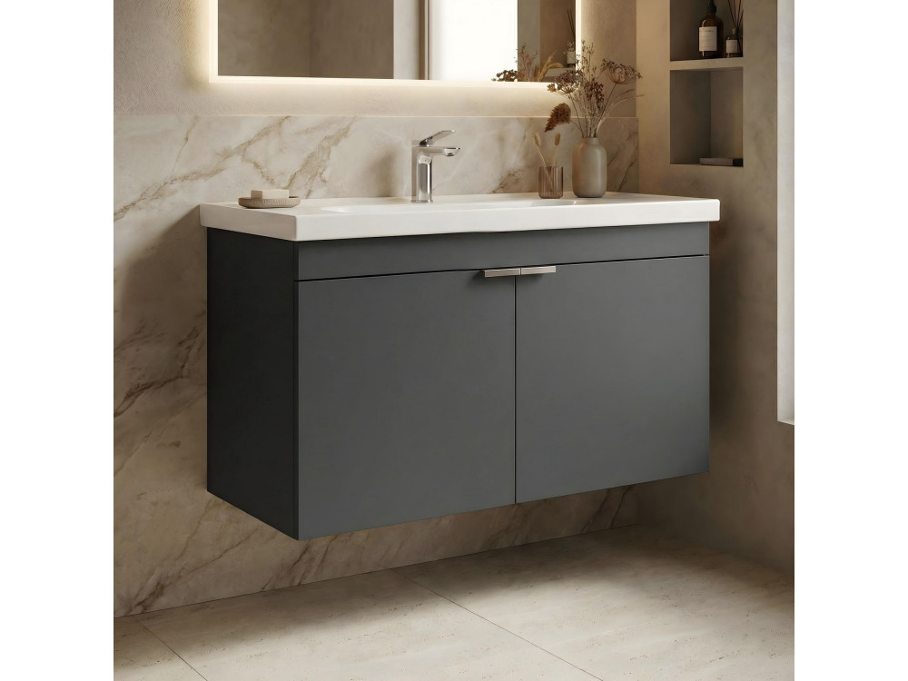 Mueble para lavabo «Desna 90» - 90 x 45 x 58 cm - Antracita mate