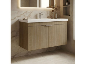 Mueble para lavabo «Desna 90» - 90 x 45 x 58 cm - Roble Sonomo 2
