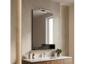 Espejo decorativo de madera «Galia 60» - 60 x 14 x 100 cm - Nogal oscuro 2