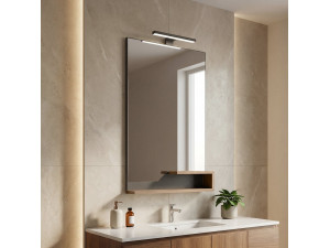 Espejo decorativo de madera «Galia 60» - 60 x 14 x 100 cm - Roble 2