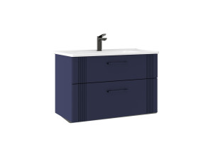 Mueble para lavabo «Bari 85 v2» - 85 x 45 x 55 cm - Azul marino mate