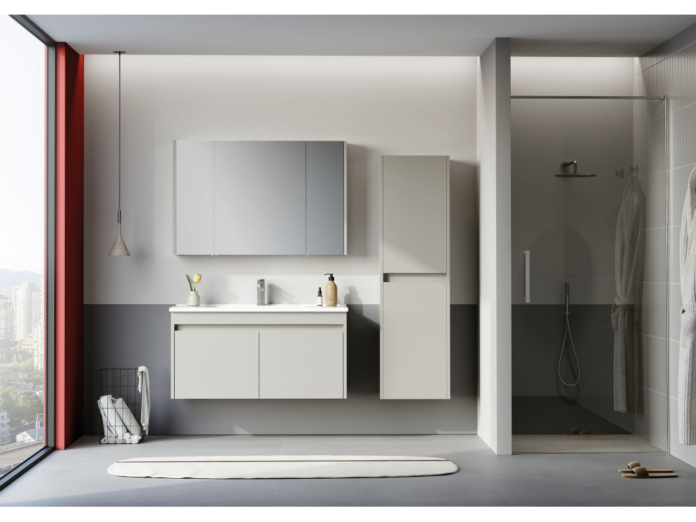 Armario de baño «Arno 40» - 40 x 27 x 138 cm - Cashmere