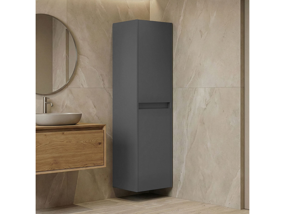 Armario de baño «Arno 40» - 40 x 27 x 138 cm - Antracita