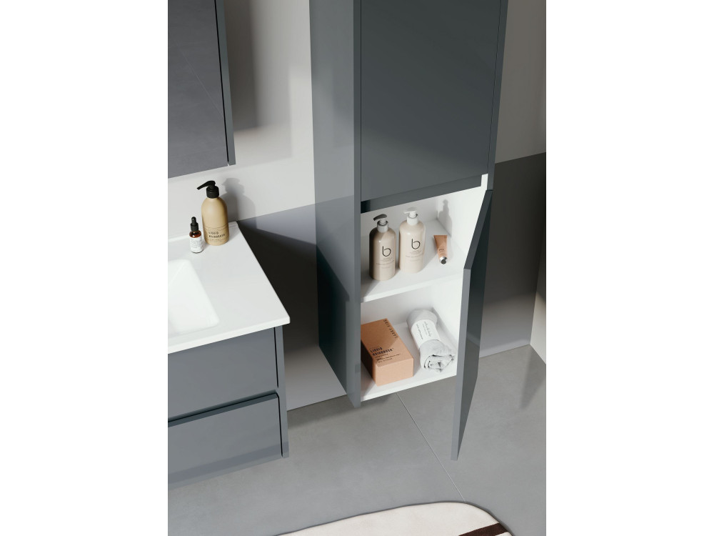 Armario de baño «Arno 40» - 40 x 27 x 138 cm - Antracita