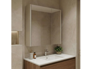Mueble de baño con espejo «Arno 60» - 60 x 16 x 66 cm - Cashmere 2