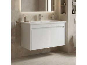 Mueble para lavabo «Arno 85» - 85 x 45 x 52 cm - Blanco 2