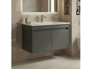 Mueble para lavabo «Arno 85» - 85 x 45 x 52 cm - Gris 2