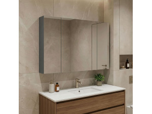 Mueble de baño con espejo «Bari 100» - 97 x 16 x 66 cm - Antracita mate 2