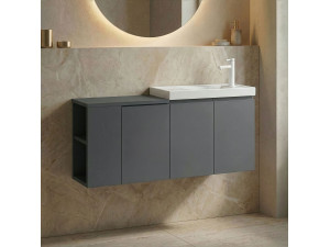 Mueble para lavabo «Ferla 110» - 110 x 22 x 45 cm - Antracita mate 2