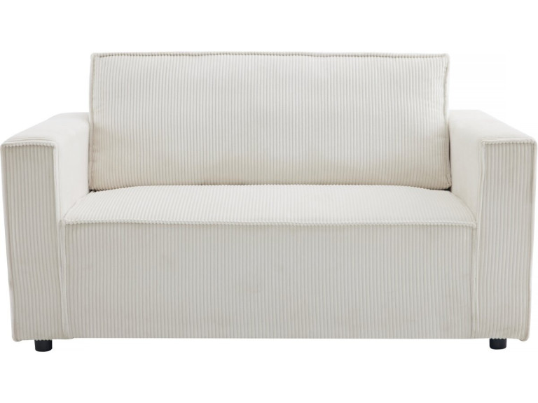 Sofá convertible recto de pana «Grenelle» - 2 asientos - Beige