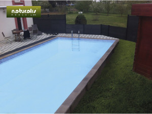Piscina rectangular de hormigón con aspecto de madera en kit «Naturalis» - 4,67 x 3,24 x 1,40 m 2