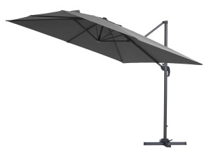 Parasol lateral de jardín en aluminio - Sun 3- Cuadrado- 3 x 3 m - Gris 2