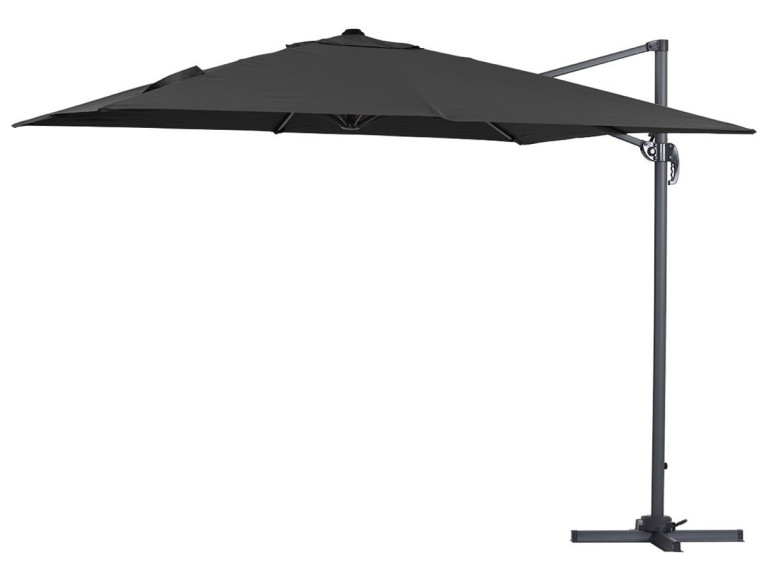 Parasol lateral de jardín en aluminio - Sun 3 - Cuadrado - 3 x 3 m - Negro