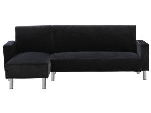 Sofá en tela esquinero reversible "Rio"- Negro 2