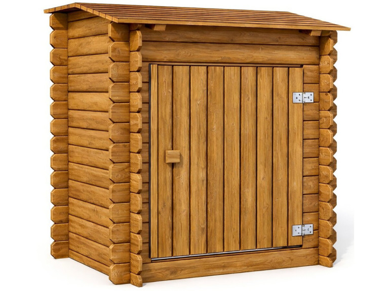 Caja de filtro de piscina "Keny" de madera tratada - 120 x 95 x 126 cm