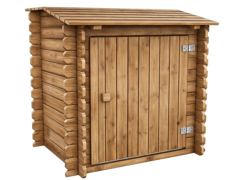 Cajón filtrante de madera tratada "Keny" para piscina - 120 x 95 x 113 cm