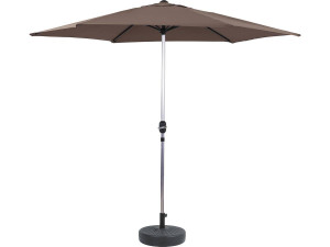 Parasol de Jardín Aluminio “Sol” – Gris -Ø3m con base