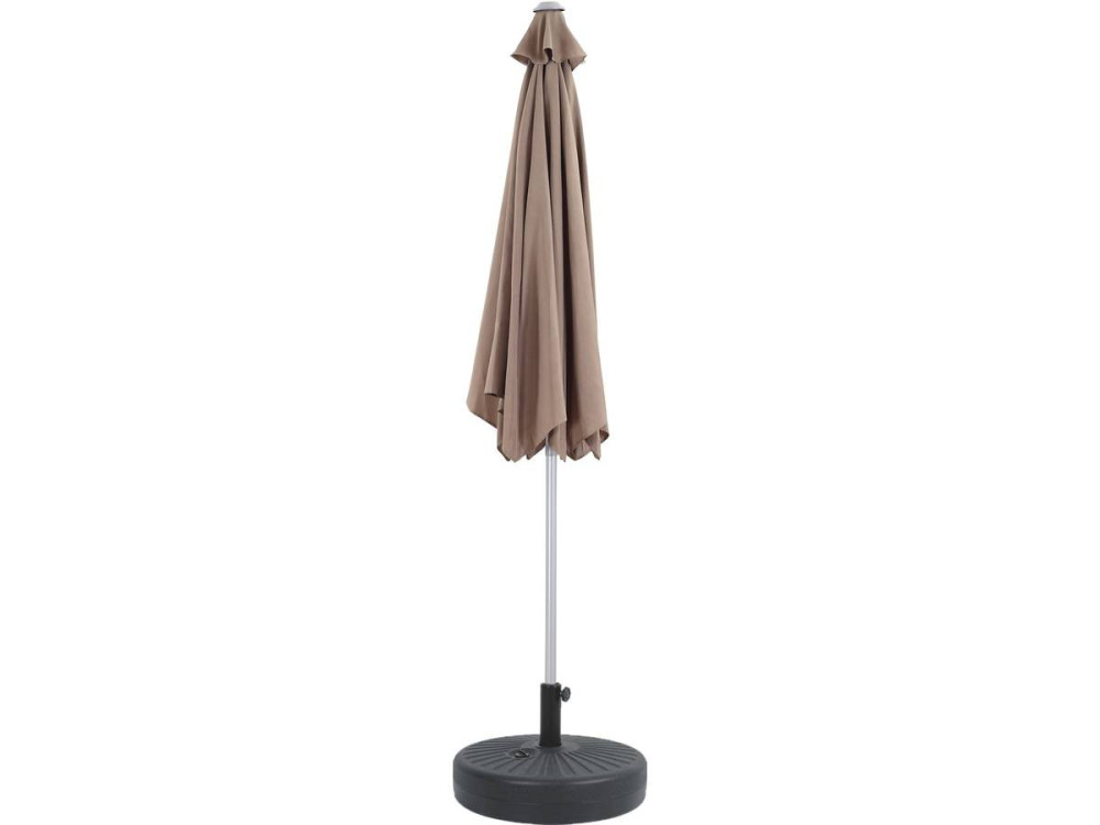 Parasol de Jardín Aluminio “Sol” – Gris -Ø3m con base