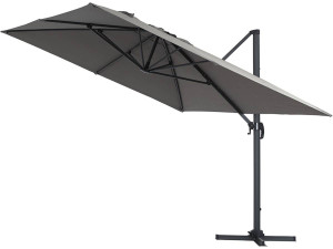 Parasol Lateral de jardín Alu “Sun 4” – Rectangular – 3 x 4 m – Gris + funda protectora 2