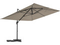 Parasol de jardín voladizo de aluminio "Sky 4" - 3 x 4 m - Gris - Topo