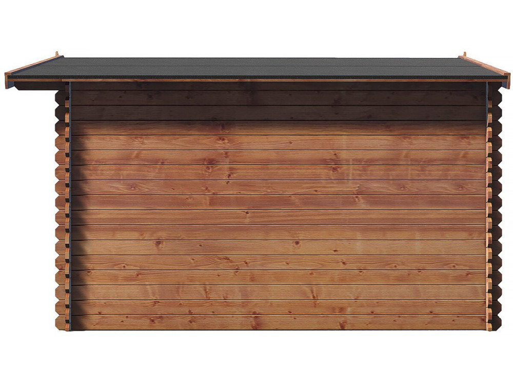Caseta de jardín de madera marrón tratada en autoclave "Valmont" - 14 m² - 28 mm