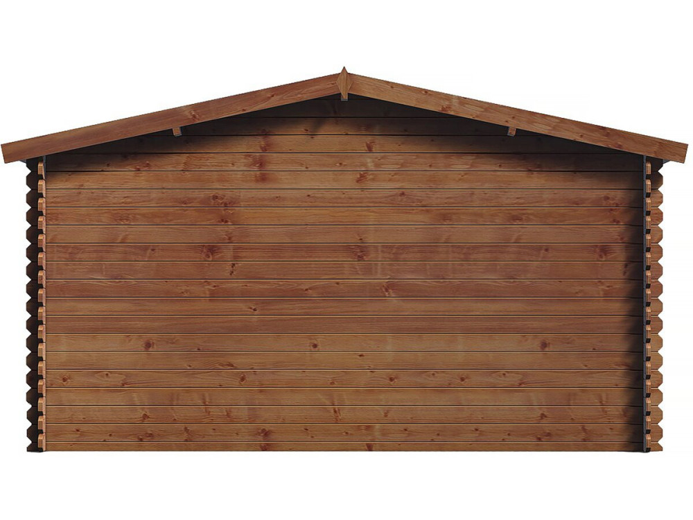Caseta de jardín de madera marrón tratada en autoclave "Valmont" - 14 m² - 28 mm