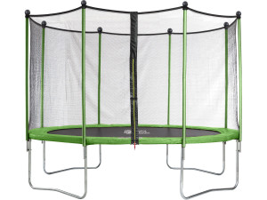 Trampolin / Cama elástica "Yoopi" - Ø 4.25 m - con red + escalera + cubierta de protección + kit de anclaje 2