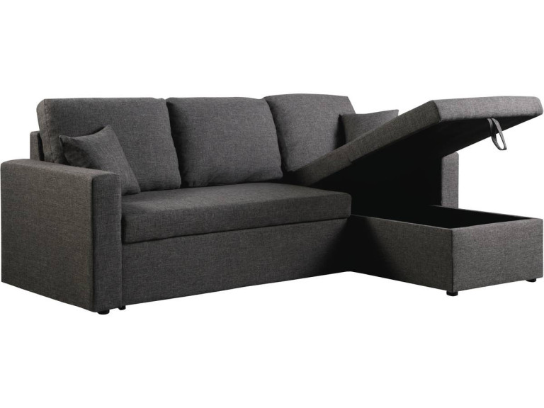Sofá esquinero convertible "Alain" - 3 plazas - Gris