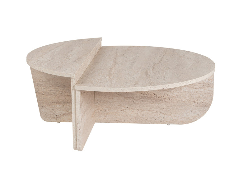 Mesa baja de madera "Orion" - 90 x 60 x 30 cm - Travertino
