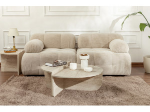 Mesa baja de madera "Orion" - 90 x 60 x 30 cm - Travertino 2