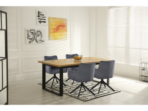 Juego de 2 sillas tapizadas "Pharell" - 60 x 61 x 91 cm - Gris 2