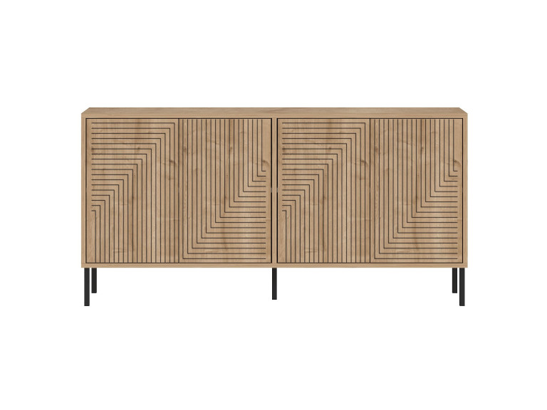 Aparador de madera "Evolet" - 150 x 36 x 75 cm - Beige