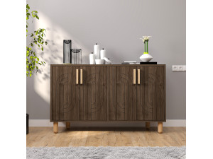 Aparador de madera "Rodney" - 120 x 30 x 74 cm - Marrón 2