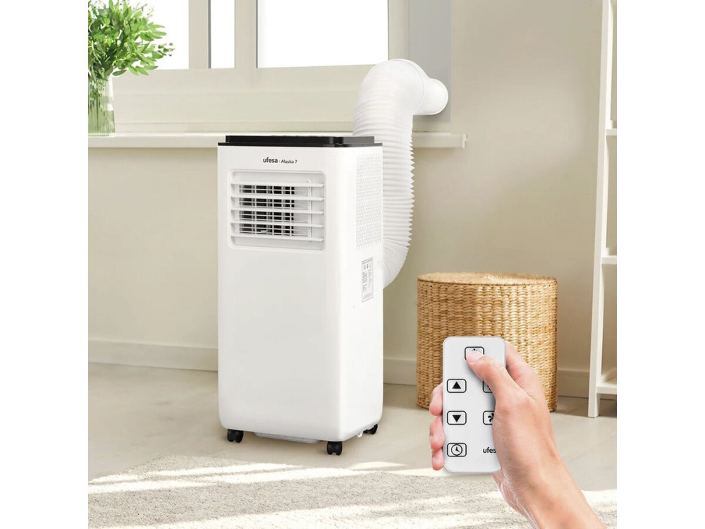Aire acondicionado portátil monobloque de 7000 BTU con tubo de evacuación - Hasta 20 m²