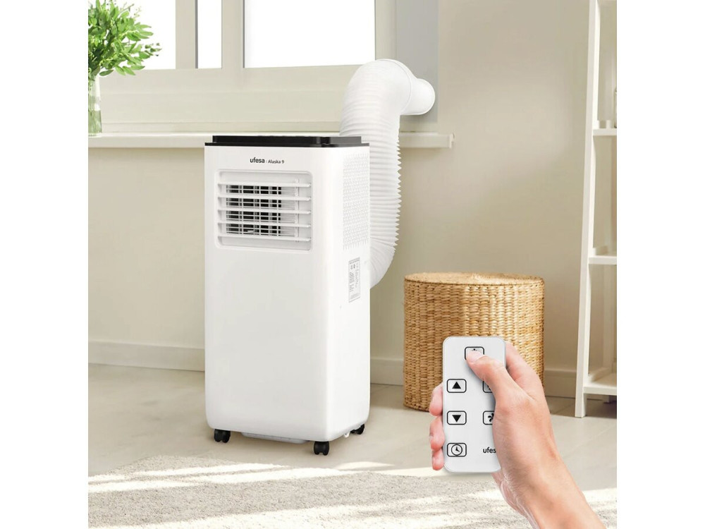 Aire acondicionado portátil monobloque de 9000 BTU con tubo de evacuación - Hasta 30 m²