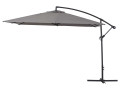 Parasol lateral de jardín Aluminio “Ilios 3” – Cuadrado – 3 x 3 m  - Topo - Gris