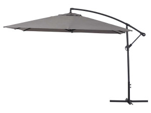 Parasol lateral de jardín Aluminio “Ilios 3” – Cuadrado – 3 x 3 m  - Gris