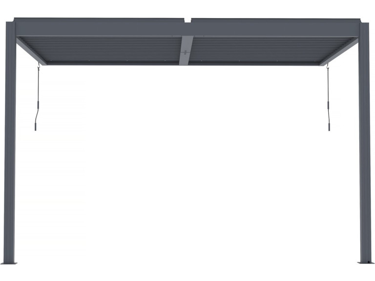 Pérgola bioclimática adosada "Windsor" con led - 3 x 4 m - Antracita