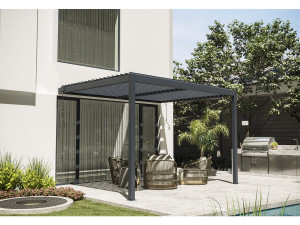 Pérgola bioclimática adosada "Windsor" con led - 3 x 4 m - Antracita 2