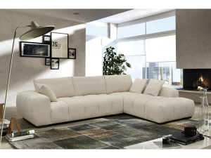 Sofá esquinero de tela “Monceau” – 3 plazas – Beige 2