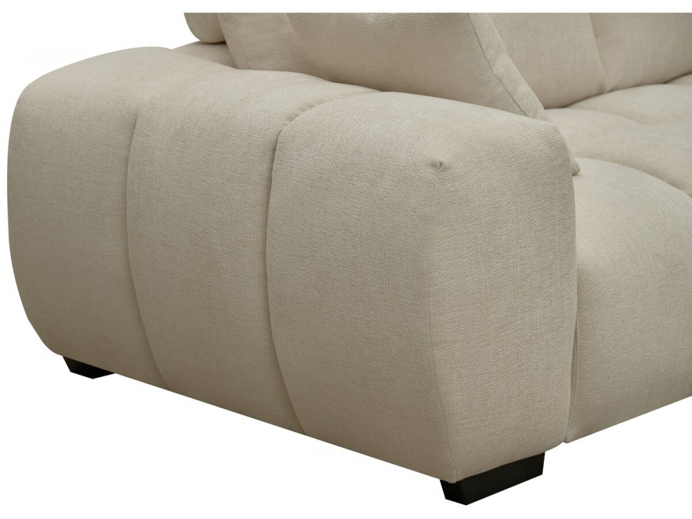 Sofá esquinero de tela “Monceau” – 3 plazas – Beige