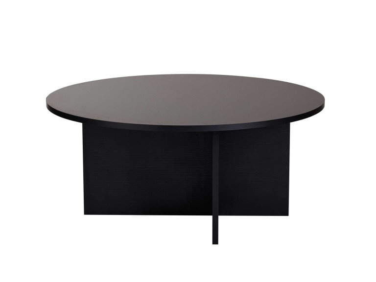 Mesa de centro de madera "Soleil" - 90 x 90 x 40 cm - Madera negra