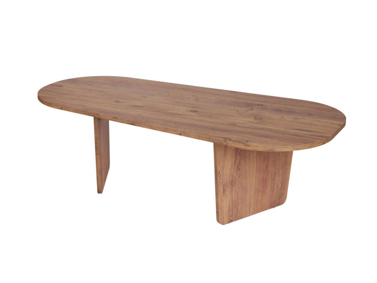 Mesa baja de madera "Ovalis" - 130 x 65 x 40 cm - Pino Atlántico